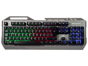 Teclado Gamer NACEB Cyber Steel K152, QWERTY, USB, RGB, Español. Color Negro.