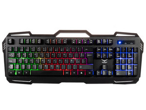 Teclado Gamer NACEB K417, QWERTY, USB, RGB, Español. Color Negro.