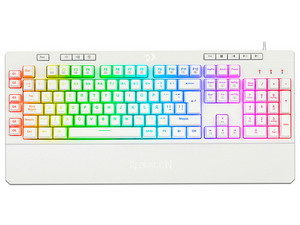 Teclado Gamer Redragon Shiva K512, RGB, USB. Color Blanco. (Versión en Español)