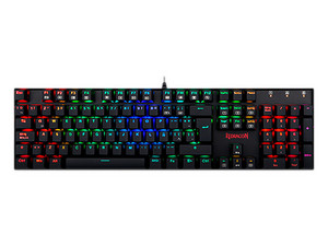 Teclado Mécanico Redragon MITRA K551RGB, Switch Red, Alámbrico. Color Negro