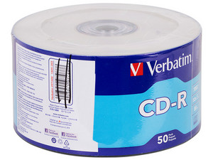 Paquete de 50 CD-R Verbatim de 700MB, 52x.