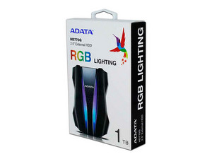 Disco Duro Externo Adata / 1 tb / USB / Luz RGB / Negro