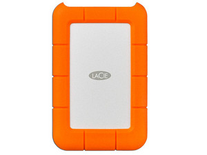 Disco Duro Portátil LaCie Rugged Mini de 4TB, USB-C 3.2, Thunderbolt 4. Color Naranja.