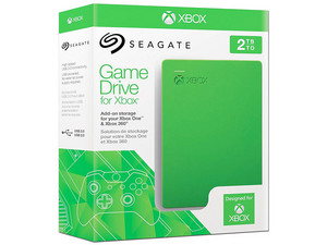 genio Zumbido Millas Disco Duro Externo Seagate Game Drive para Xbox de 2 TB, USB 3.0, Verde.