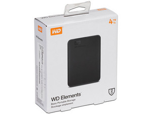 Disco Duro Externo WD Elements 4tb USB 3.0 Negro Portátil