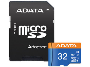Memoria ADATA Premier MicroSDHC A1 de 32 GB, Clase 10, Incluye adaptador SD.