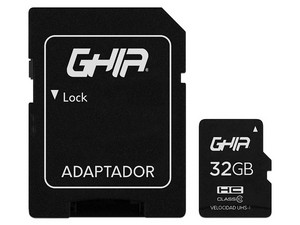 Memoria microSDHC Ghia GAC-172 de 32 GB, Clase 10 incluye adaptador SD.
