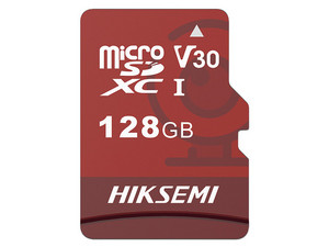 Memoria Hiksemi MicroSDXC UHS-l de 128 GB, Especializada Para Videovigilancia, Clase 10.