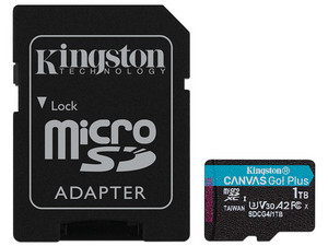 Memoria Micro-SD Kingston Technology Canvas Go Plus 1TB, 200 MB/s, Clase 10