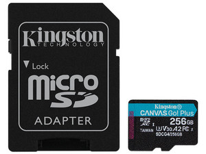 Memoria Micro-SD Kingston Technology Canvas Go Plus 256GB, 200 MB/s, Clase 10