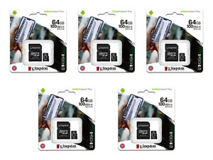 Tarjeta SD 64GB Clase 10 UHS-I U1 Kingston® Canvas Select Plus