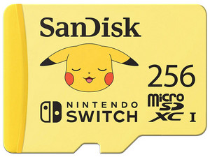 Memoria SanDisk MicroSDXC Pokémon de 256GB, UHS-I U3, Edición Pikachu.