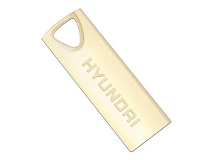 Unidad Flash USB 2.0 Hyundai de 16 GB. Color Oro.