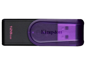 Unidad Flash USB 3.2 Kingston DataTraveler Exodia S de 128 GB, USB 3.2 Gen 1. Color Morado.