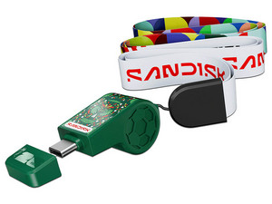 Unidad Flash USB 3.2 Sandisk SDCZIA-128G-G46G de 128GB, USB C, Edición Especial de la Copa Mundial de la FIFA 2026, Color Verde.