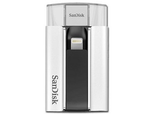 Unidad Flash USB 2.0/Lightning SanDisk iXpand para iPhone y iPad de 16GB.