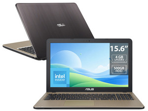 Laptop ASUS A540NA:
Procesador Intel Celeron N 3350 (hasta 2.40 GHz),
Memoria de 4GB LPDDR3,
Disco Duro de 500GB,
Pantalla de 15.6" LED,
Video HD Graphics 500,
S.O. Windows 10 Home (64 Bits)
