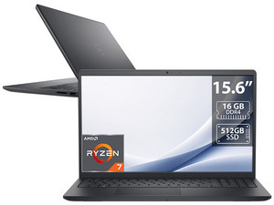 Laptop DELL DC15255:
Procesador AMD Ryzen 7 7730U (hasta 4.5 GHz), 
Memoria de 16GB DDR4, 
SSD de 512GB, 
Pantalla de 15.6" LED Multi-Touch, Full HD (1920 x 1080)
Video Radeon Graphics, 
S.O. Windows 11 Home, 
Teclado Versión en Inglés.