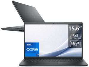 Laptop DELL DC15250: 
Procesador Intel Core i7 1355U (hasta  5.0 GHz), 
Memoria de 8GB, 
SSD de 512GB, 
Pantalla de 15.6" LED Multi-Touch Full HD (1920 x 1080), 
Video UHD Graphics, 
S.O. Windows 11 Home. 
Teclado versión en Inglés.