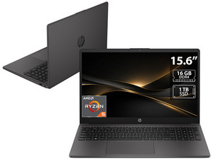 Laptop HP 255 G10: 
Procesador AMD Ryzen 5 7530U (hasta 4.5 GHz), 
Memoria de 16GB DDR4, 
SSD de 1TB, 
Pantalla de 15.6" LED, 
Video Radeon Graphics, 
S.O. Windows 11 Home (64 Bits).