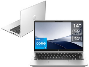 Laptop HP Probook 440 G10:
Procesador Intel Core i5 1334U (hasta 4.6 GHz),
Memoria de 16GB, 
SSD de 512GB,
Pantalla de 14" LED Full HD (1920 x 1080),
Video Iris Xe Graphics,
S.O. Windows 11 Pro.