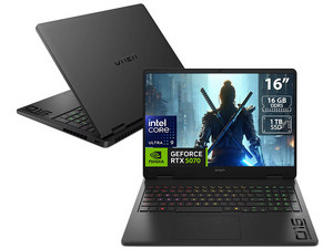 Laptop Gamer HP Omen 16:
Procesador Intel Core Ultra 9 285H (hasta 5.4 GHz),
Memoria de 16GB DDR5,
SSD de 1TB,
Pantalla de 16" LED WQXGA (2560 x 1600),
Video NVIDIA GeForce RTX 5070,
S.O. Windows 11 Home.
Teclado Versión en Inglés. Laptop Gamer HP Omen 16:
Procesador Intel Core Ultra 9 285H (hasta 5.4 GHz),
Memoria de 16GB DDR5,
SSD de 1TB,
Pantalla de 16" LED WQXGA (2560 x 1600),
Video NVIDIA GeForce RTX 5070,
S.O. Windows 11 Home.
Teclado Versión en Inglés.