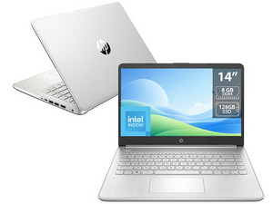 Laptop HP 14:
Procesador Intel N150 (hasta 3.6 Ghz),
Memoria de 8GB DDR4,
SSD de 128GB,
Pantalla de 14" LED,
Video Intel Graphics,
S.O. Windows 11 Home