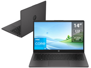 Laptop HP 240 G10: 
Procesador Intel Core i3 N305 (hasta 3.8 GHz), 
Memoria de 8GB DDR4,
SSD de 512GB, 
Pantalla de 14" LED HD (1366 x 768), 
Video UHD Graphics, 
S.O. Windows 11 Home.