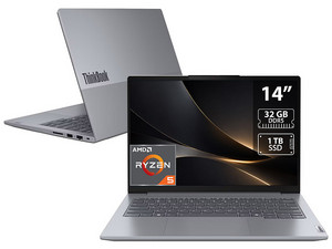 Laptop Lenovo ThinkBook 14 Gen 7:
Procesador AMD Ryzen 5 7535HS (hasta 4.55 GHz),
Memoria de 32GB DDR5,
SSD de 1TB,
Pantalla de 14" LED WUXGA (1920 x 1200),
Video Radeon Graphics,
S.O. Windows 11 Pro.