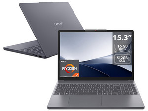Laptop Lenovo IdeaPad Slim 3: 
Procesador AMD Ryzen 7 170 (hasta 4.75 GHz), 
Memoria de 16GB DDR5, 
SSD de 512GB, 
Pantalla de 15.3" LED Multi-Touch, WUXGA (1920 X 1200), 
Video Radeon Graphics. 
S.O. Windows 11 Home.
Teclado Versión en Inglés.