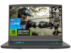 Laptop Gamer MSI Thin B12UC-2898MX:
Procesador Intel Core i5 12450H (hasta 4.40 GHz),
Memoria de 16GB DDR4,
SSD de 512GB,
Pantalla de 15.6