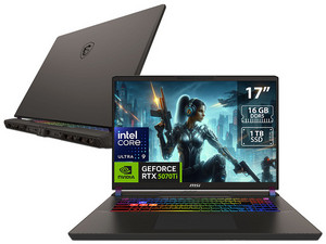 Laptop Gamer MSI Vector 17: 
Procesador Intel Core Ultra 9 275HX (hasta 5.4 GHz), 
Memoria de 16GB DDR5, 
SSD de 1TB, 
Pantalla de 17" LED, 
Video NVIDIA GeForce RTX 5070 TI, 
S.O. Windows 11 Home.