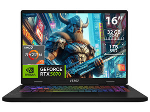 Laptop MSI Crosshair A16 HX D8W:
Procesador AMD Ryzen 9 8940HX (hasta 5.3 GHz),
Memoria de 32GB DDR5,
SSD de 1TB,
Pantalla de 16" LED QHD+ (2560 x 1600), 240Hz,
Video GeForce RTX 5070 8GB GDDR7,
S.O. Windows 11 Pro, Incluye Mochila.