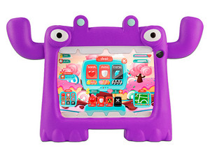 Tablet Vorago PAD 7 V6 Kids:
Procesador Quad Core (hasta 1.5 Ghz),
Memoria RAM de 2GB, Almacenamiento de 32GB,
Pantalla LED Multi-touch de 7",
Wi-Fi, Bluetooth,
Cámara Principal de 2MP,
Android 11. Color Morado.