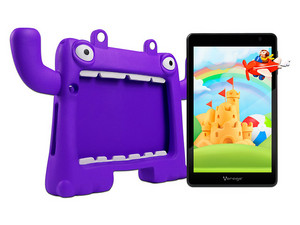 Tablet Vorago Pad 8 Kids:
Procesador Quad Core (hasta 2Ghz),
Memoria RAM de 4GB, Almacenamiento de 64GB,
Pantalla LED Multi-touch de 8",
Wi-Fi, Bluetooth,
Cámara Principal de 5MP,
Android 13. Color Morado.