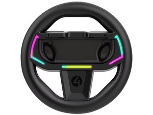 Volante 4Gamers SW-LED-RW-4G con interruptor iluminado, compatible con Nintendo Switch.