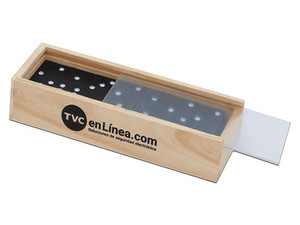Juego de Dominó con Logotipo TVC, Con Caja de Madera.