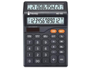 Calculadora Nextep NE-193 de 12 Digitos, Pantalla Doble Escritorio.