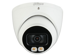 Cámara de Vigilancia tipo Domo DAHUA DH-HAC-HDW1500TN-IL-A de 5MP, IR hasta 40m, IP67, Micrófono Integrado.