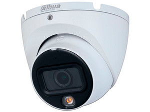 Cámara de vigilancia tipo Domo Dahua HDW1801TLMN-IL-A, 4K, Lente de 2.8mm, IR hasta 20m, Micrófono integrado, IP67.