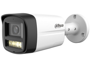 Cámara Tipo Bala Dahua DH-HAC-HFW1200TLMN-IL-T de 2MP (1920 x 1080), Lente de 2.8mm, Iluminación hasta 40m, IP67, Color Blanco.