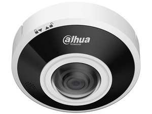 Cámara IP Fisheye Dahua DH-IPC-EBW5641P-AS de 6MP (2560 x 2560), IR de Hasta 15m, H.265, Ranura MicroSD. Color Negro.