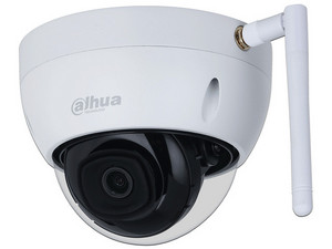 Cámara de Vigilancia IP tipo Domo Dahua IPC-HDBW1430DE-SW de 4MP (2560 x 1440p), IR hasta 30m, Wi-Fi hasta 80m, Protección IP67, Lector MicroSD hasta 256GB (No incluye memoria).