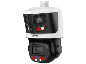 Cámara DAHUA DH-SDT3E410-8P-MB-A-PV1 IP PTZ 8MP+4MP 10X Zoom IR hasta 70m Autotracking Multivisión Disuasión Activa Luz Dual Inteligente SMD 4.0 IP66 Color Negro.