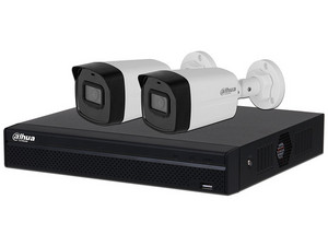 Bundle DVR Dahua DHI-NVR1104HS-P-S3/H de 4 canales IP, H.265+, 4 puertos PoE, (No incluye Disco Duro), Incluye 2 Cámaras IPC-B1E20.
