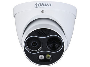 Mini cámara Eyeball híbrida IP Dahua DHI-TPC-DF1241-B2F2-DW-S8 de 4 MP, Funciones de IA: detección de calor, cable trampa, clasificación de personas, IP67, PoE 