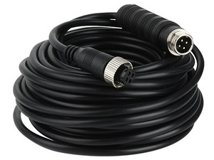 Cable Extensor Tipo Aviación Dahua MCNU-GXF4-GXM4-12 de 12 Metros, Para Transmisión de vídeo y audio Analógico, Conectores M12, Color Negro.