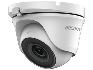 Cámara de Vigilancia Tipo Domo Epcom E50-TURBOG3-P de 5MP, Lente de 2.8 mm(2560 x 1440p), IR de hasta 20m, IP66. Color Blanco
