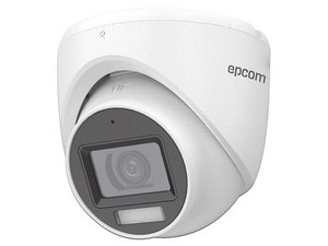 Cámara de Vigilancia tipo Domo Epcom E8-TURBO-DLX, 2 MP (1920 x 1080), Lente 2.8 mm, Luz Blanca hasta 20m, Micrófono Integrado, ColorVu, Color Blanco.