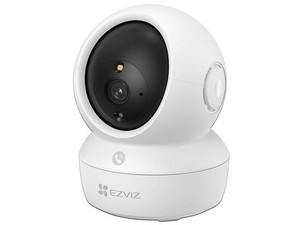 Cámara PT Tipo Torreta EZVIZ CS-H6C/5MP de 5MP (2880 x 1620), Detección de Humanos, Wi-Fi, USB Tipo C, Soporta MicroSD de 512GB. Color Blanco.